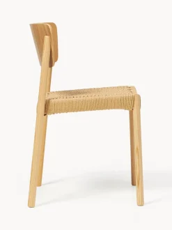 Sillas de madera y ratán Danny, 2 uds.