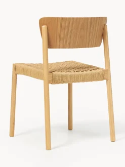 Sillas de madera y ratán Danny, 2 uds.