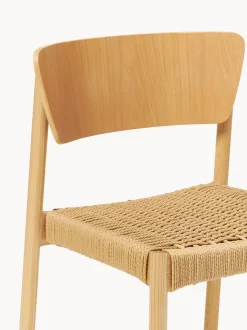 Sillas de madera y ratán Danny, 2 uds.