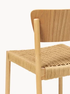 Sillas de madera y ratán Danny, 2 uds.