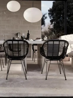 Sillas de ratán con reposabrazos Costa, 2 uds.