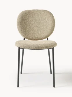 Sillas tapizadas en tejido bouclé Ulrica, 2 uds.