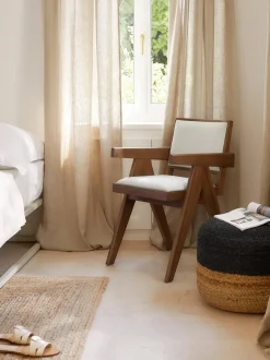 Silla tapizada con reposabrazos Sissi