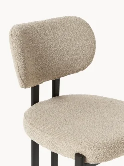 Silla tapizada en tejido bouclé Adrien