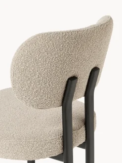 Silla tapizada en tejido bouclé Adrien
