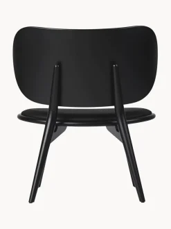 Sillón artesanal de cuero y madera Rocker