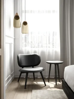 Sillón artesanal de cuero y madera Rocker