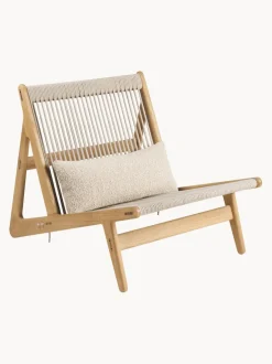Sillón artesanal de madera de roble con cojín de asiento MR01 Initial