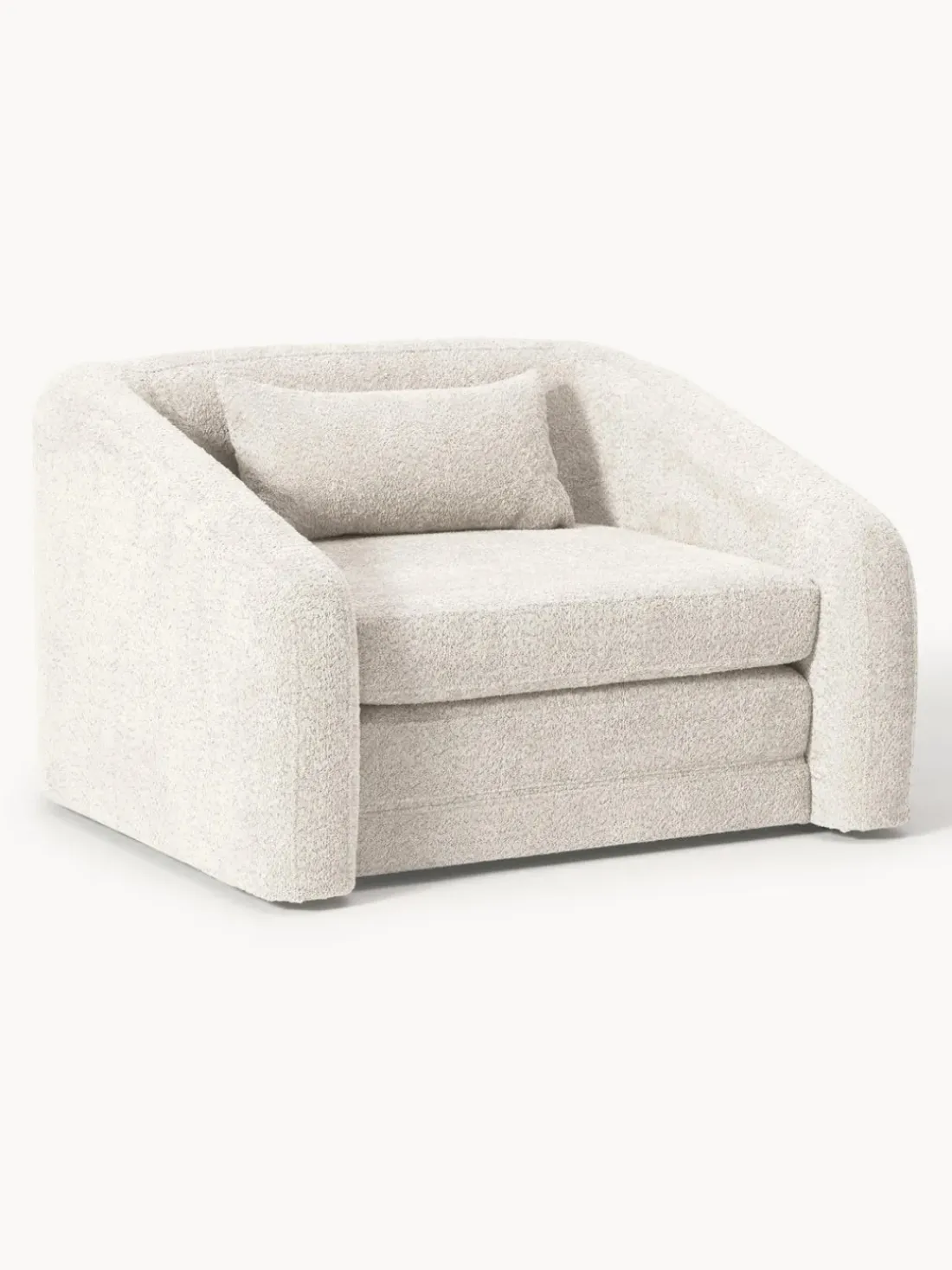 Sillón cama de borreguillo bouclé Eliot