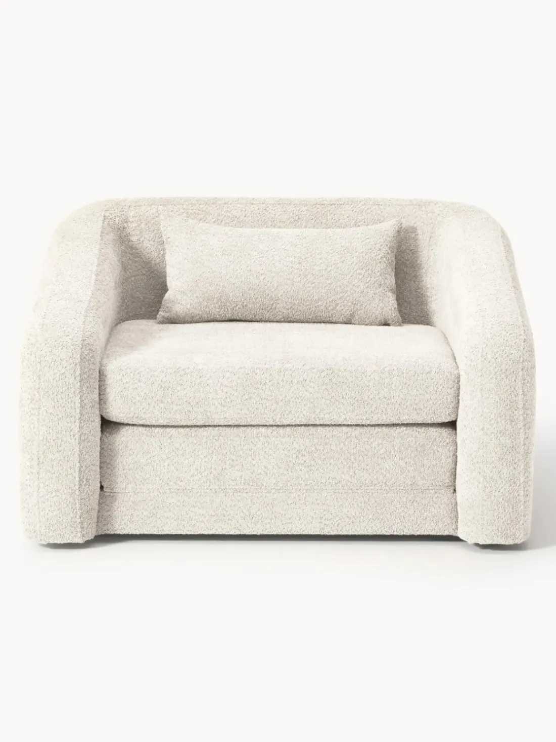 Sillón cama de borreguillo bouclé Eliot
