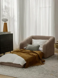Sillón cama de borreguillo bouclé Eliot