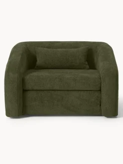 Sillón cama de borreguillo bouclé Eliot