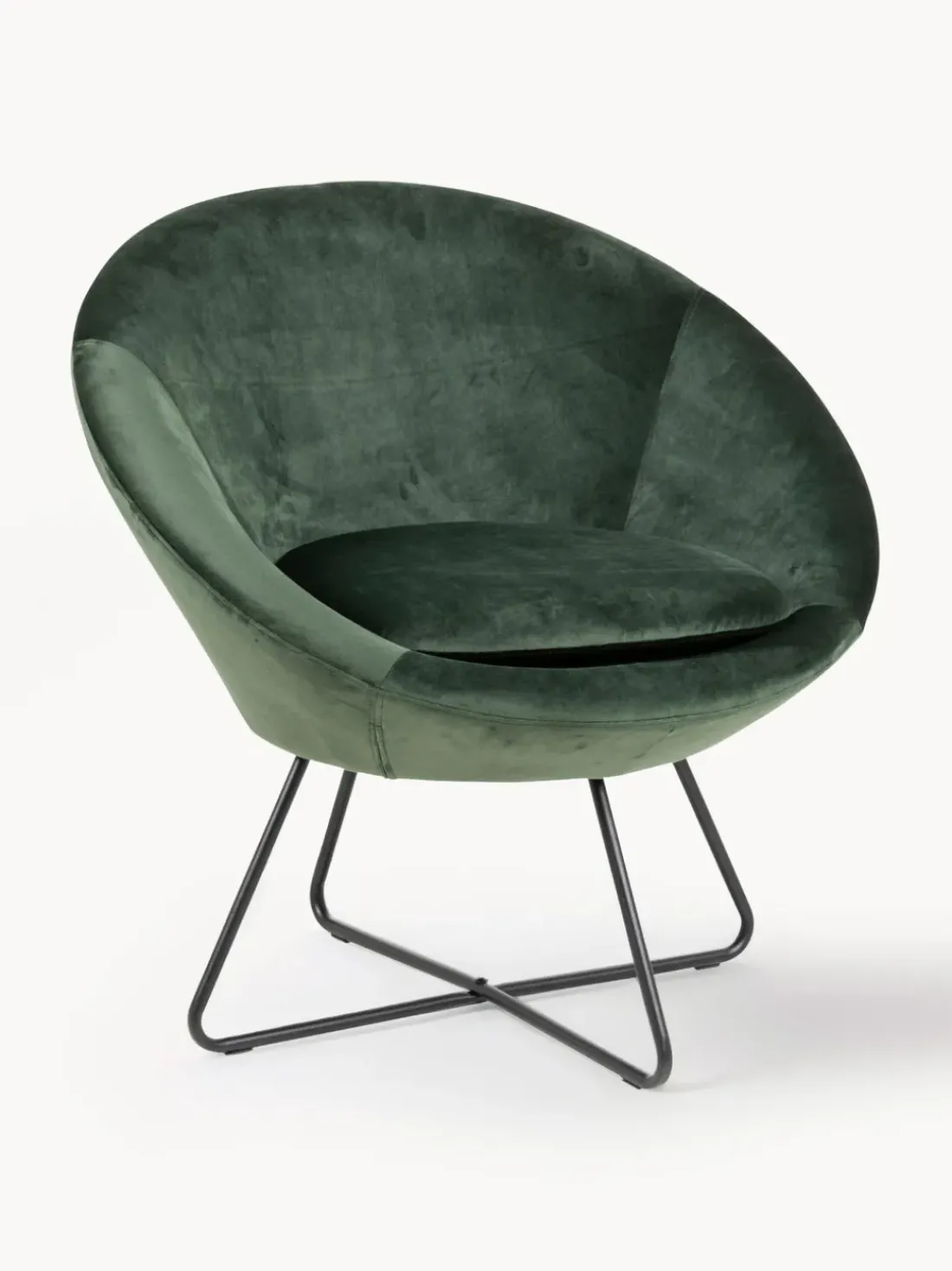 Sillón cóctel de terciopelo Center