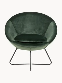 Sillón cóctel de terciopelo Center