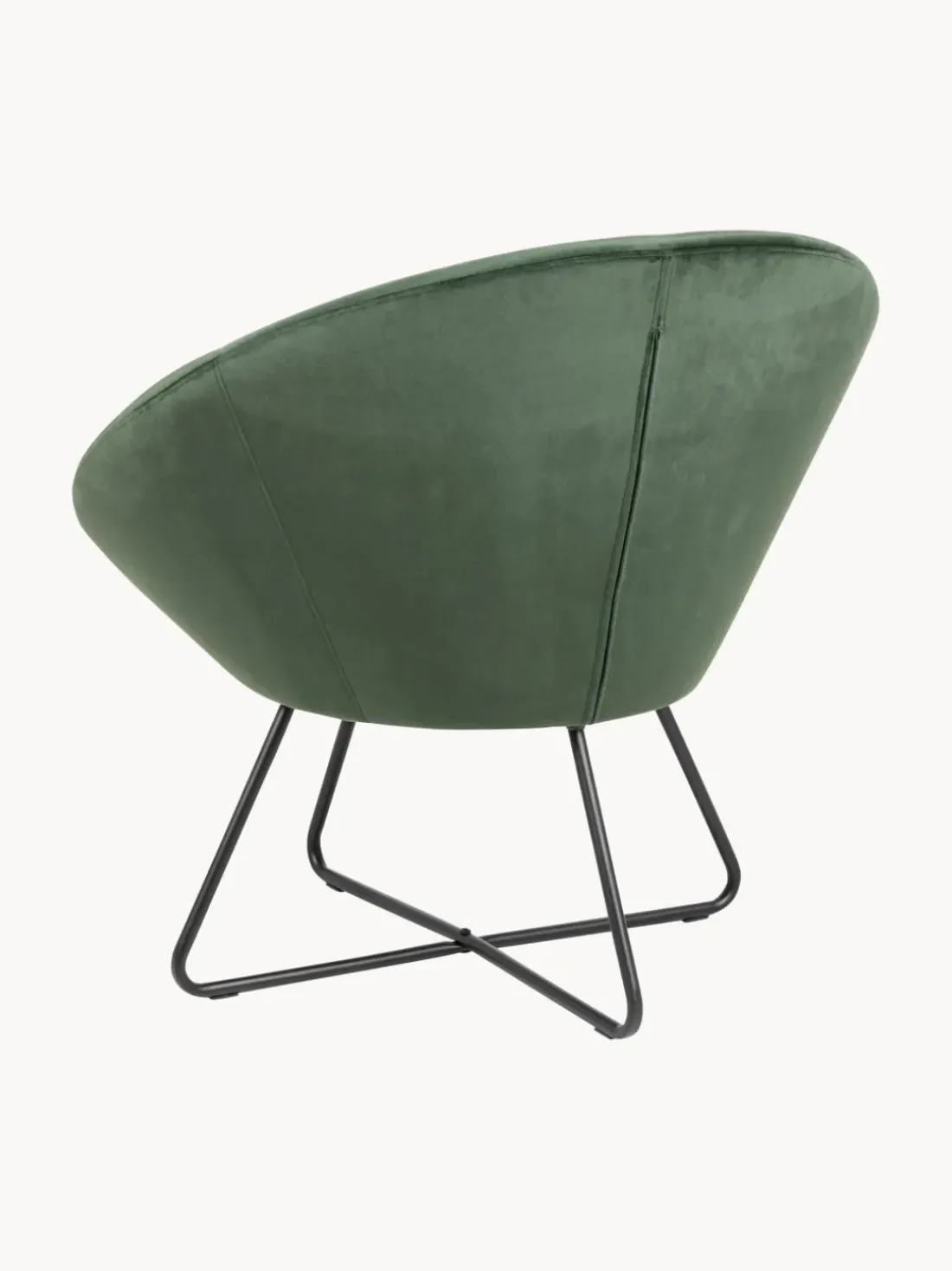 Sillón cóctel de terciopelo Center
