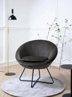 Sillón cóctel de terciopelo Center