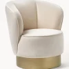 Sillón cóctel de terciopelo Olivia