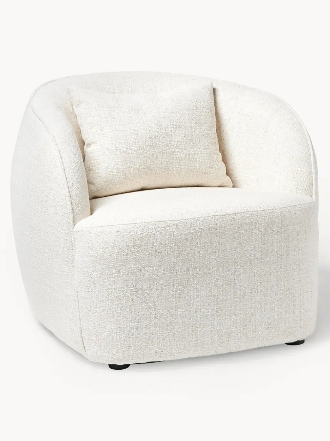 Sillón cóctel en tejido bouclé Elodie