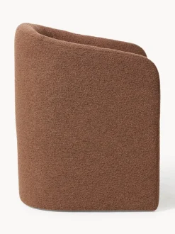 Sillón con reposabrazos en tejido bouclé Mairo