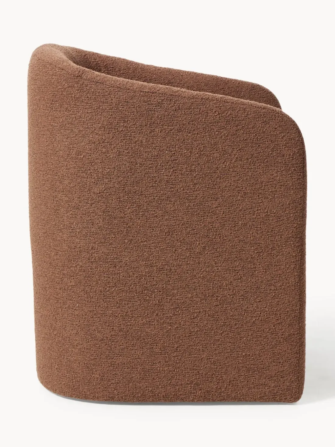 Sillón con reposabrazos en tejido bouclé Mairo