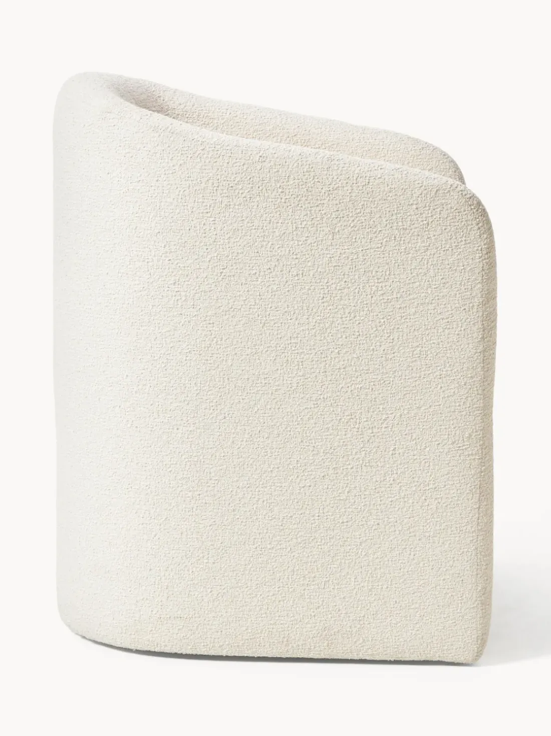 Sillón con reposabrazos en tejido bouclé Mairo