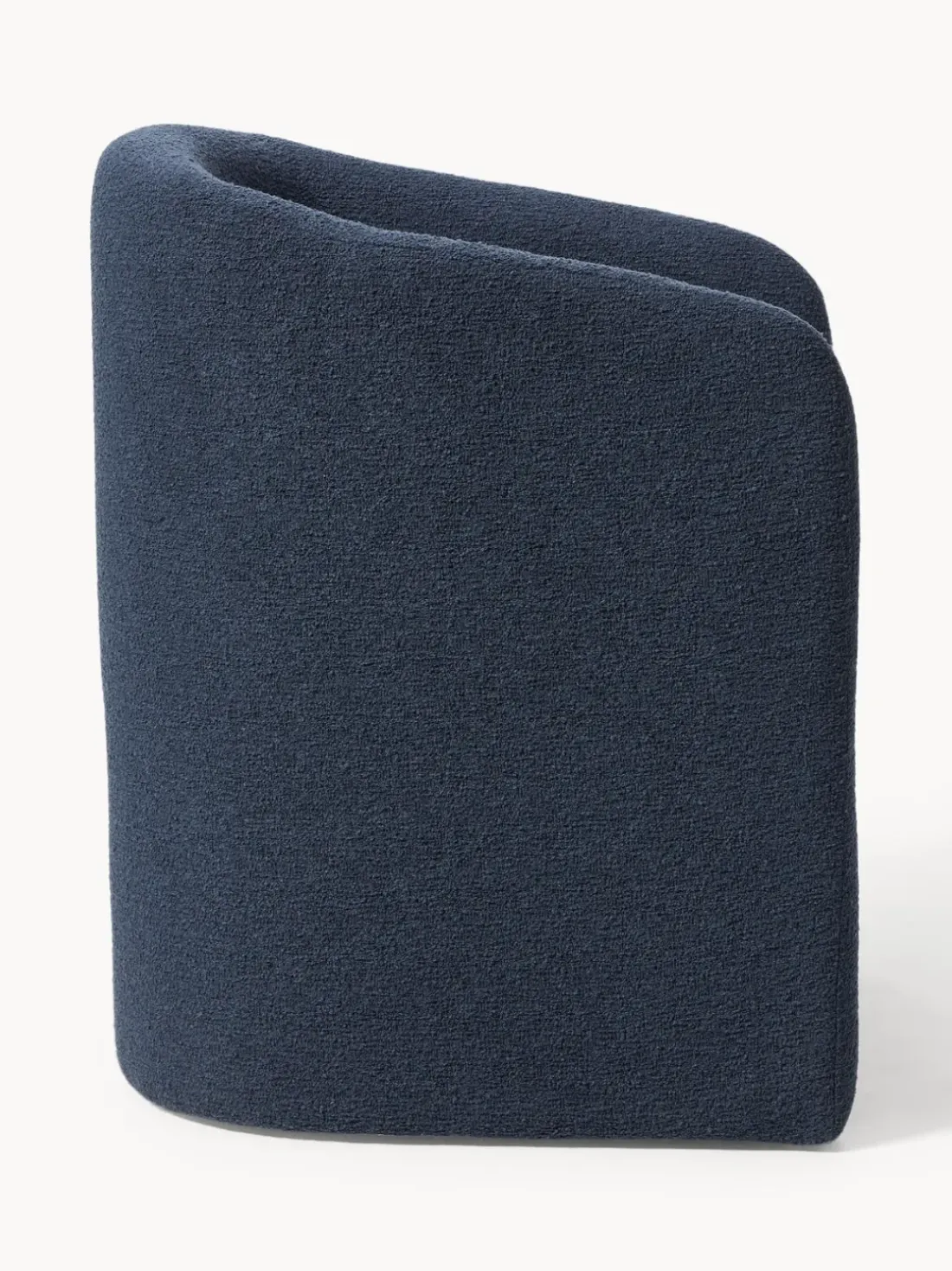 Sillón con reposabrazos en tejido bouclé Mairo
