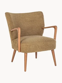 Sillón de borreguillo con reposabrazos Moritz