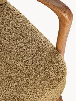 Sillón de borreguillo con reposabrazos Moritz