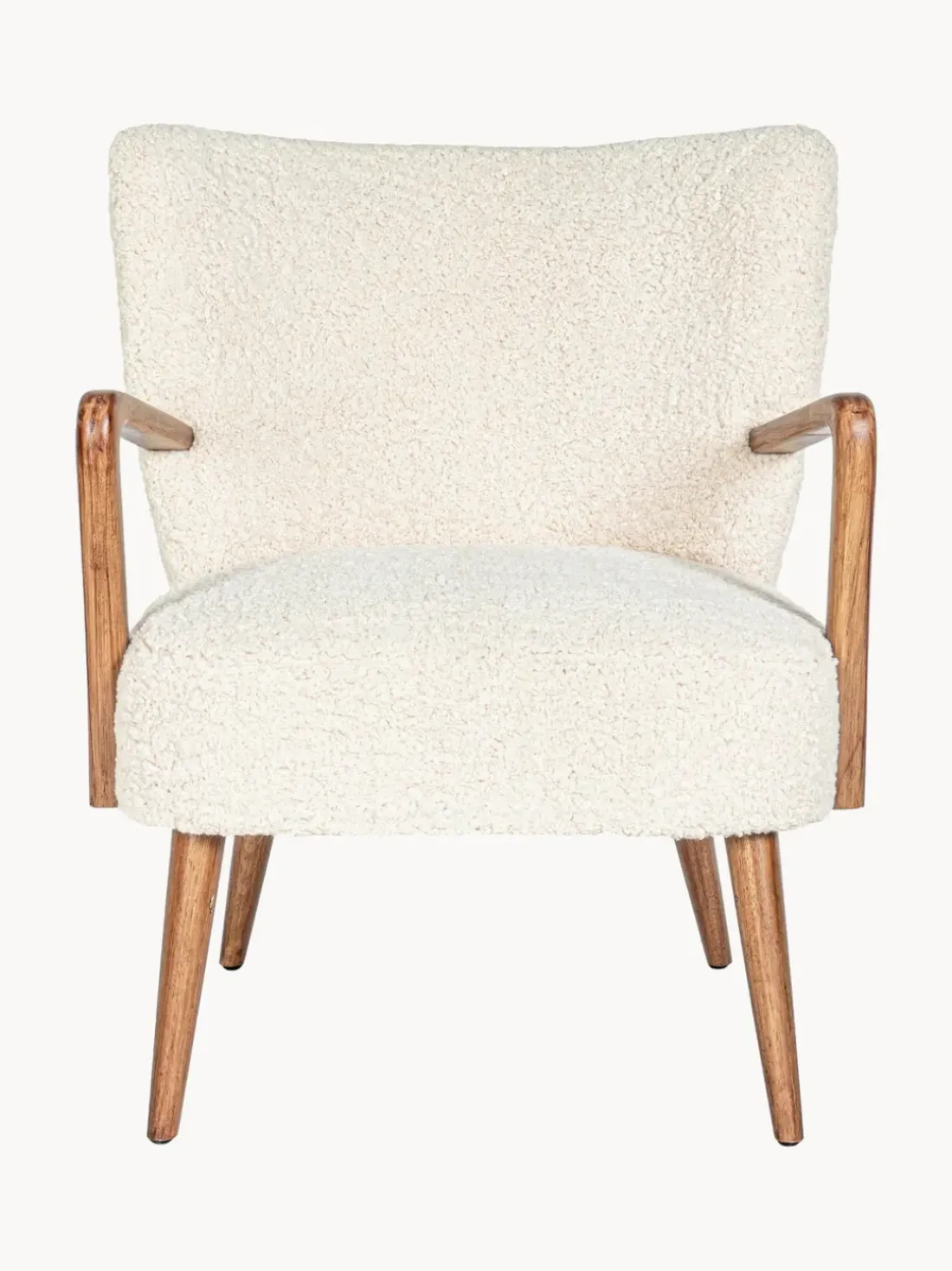 Sillón de borreguillo con reposabrazos Moritz