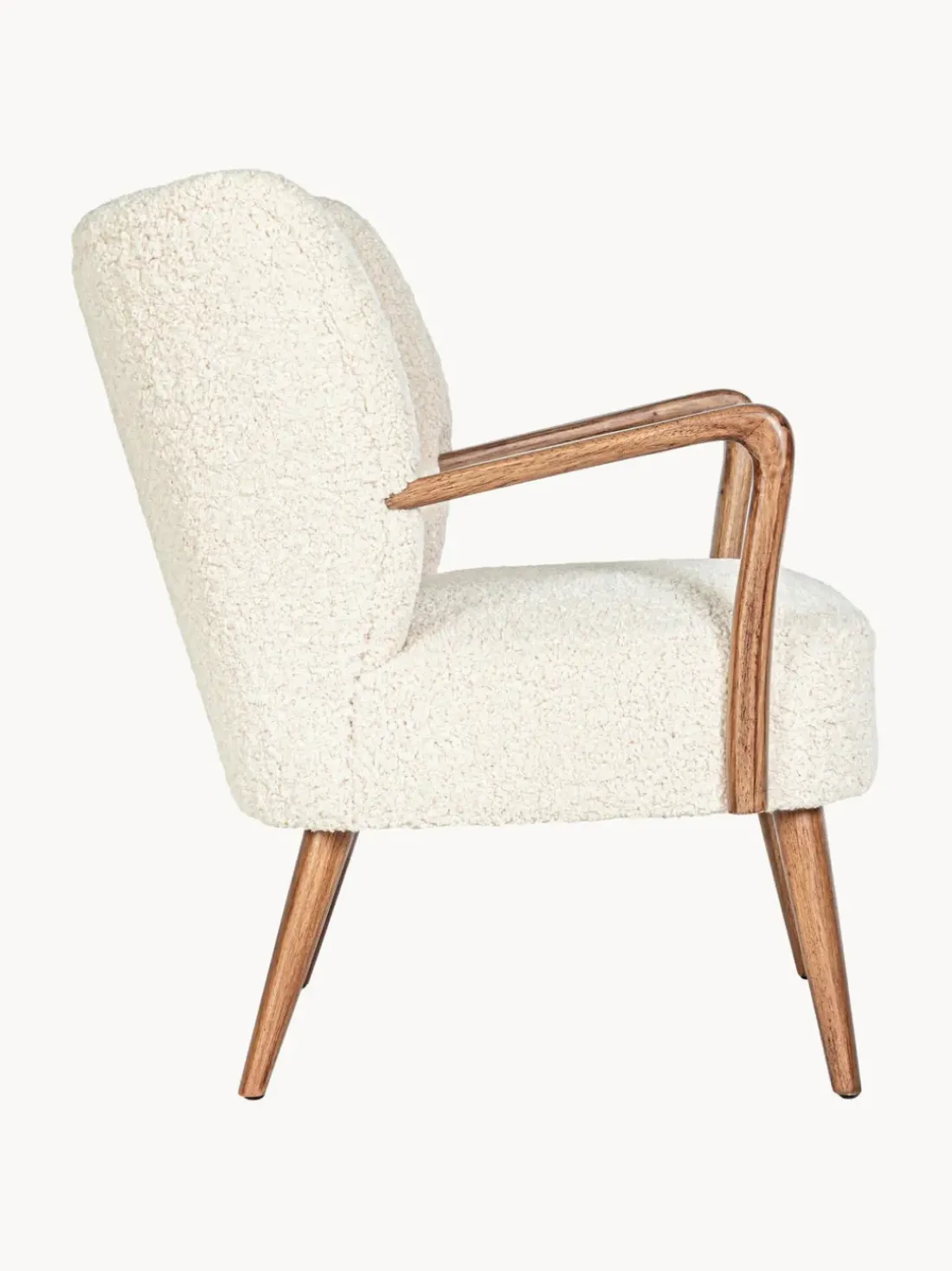 Sillón de borreguillo con reposabrazos Moritz