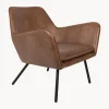 Sillón de cuero sintético Bon