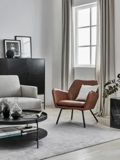 Sillón de cuero sintético Bon