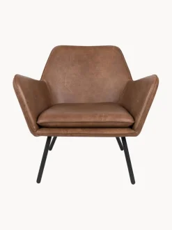 Sillón de cuero sintético Bon