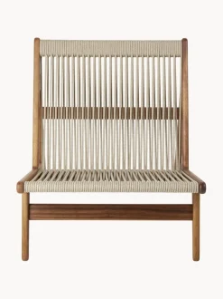 Sillón de exterior artesanal de madera de iroko MR01 Initial