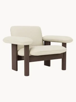 Sillón de lana y madera de roble Brasilia