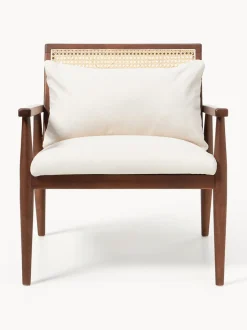 Sillón de madera de caucho Manuell