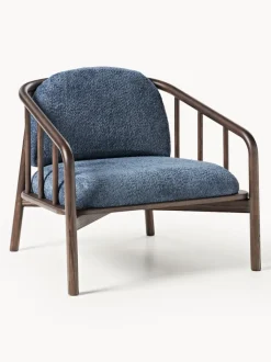 Sillón de madera de fresno con tapizado de borreguillo Balin
