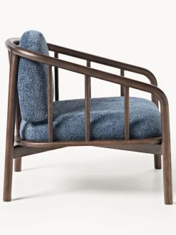 Sillón de madera de fresno con tapizado de borreguillo Balin