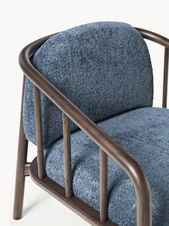 Sillón de madera de fresno con tapizado de borreguillo Balin