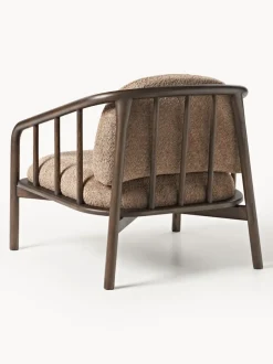 Sillón de madera de fresno con tapizado de borreguillo Balin