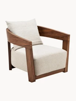 Sillón de salón artesanal de caoba Rubautelli