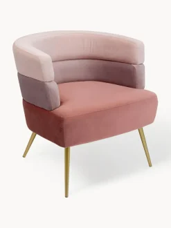 Sillón de terciopelo diseño retro Sandwich