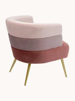 Sillón de terciopelo diseño retro Sandwich