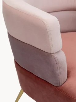 Sillón de terciopelo diseño retro Sandwich