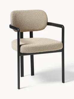 Sillón en tejido bouclé Adrien