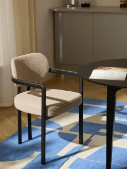 Sillón en tejido bouclé Adrien