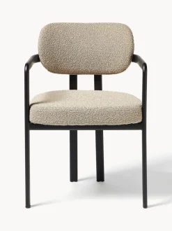 Sillón en tejido bouclé Adrien