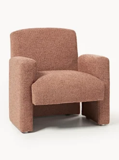 Sillón en tejido bouclé Aven