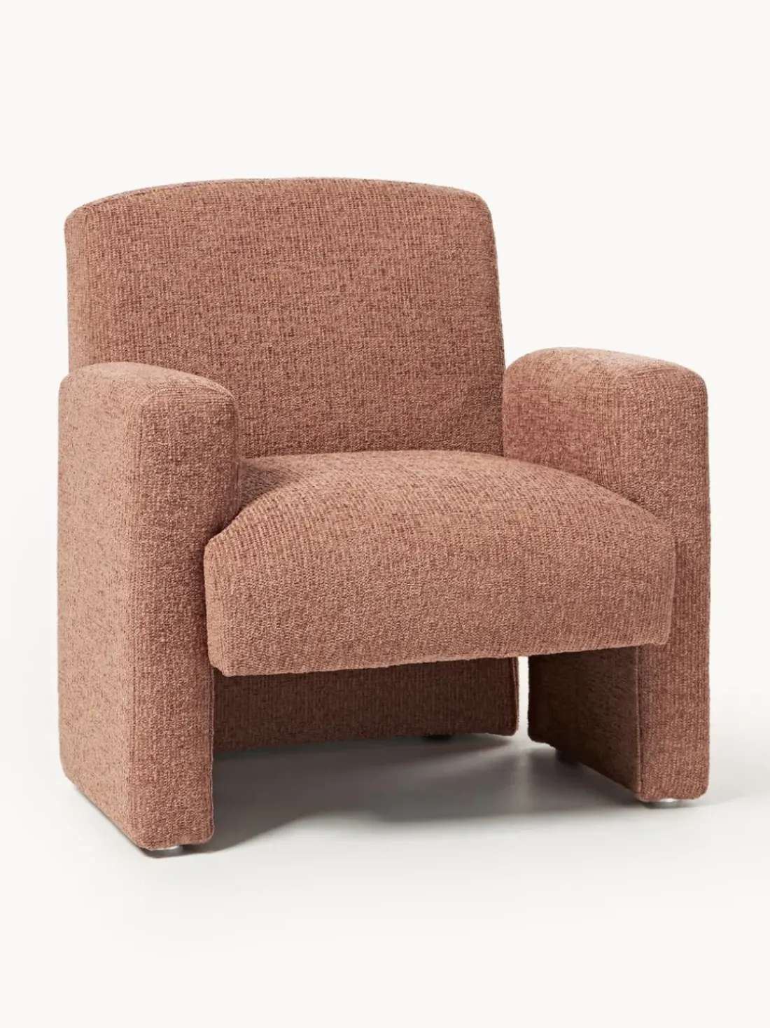 Sillón en tejido bouclé Aven