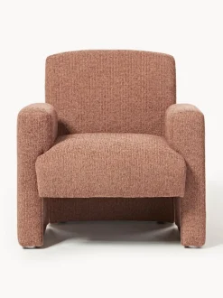Sillón en tejido bouclé Aven